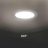 Panel wpuszczany downlight V-TAC 18W LED SAMSUNG CHIP okrągły 220x28mm VT-61018RD-S 4000K 1980lm 5 lat gwarancji